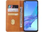 Smartphonica Oppo A53 Custodia In Pelle Con Chiusura Magnetica E Porta Carte A Libro - Marrone