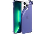 Smartphonica Iphone 13 Pro Max Custodia In Silicone Antiurto Trasparente Con Paraurti - Blu Scuro