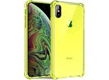 Smartphonica Iphone X/Xs Custodia In Silicone Antiurto Trasparente Con Paraurti - Giallo Neon