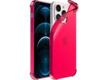 Smartphonica Iphone 12/12 Pro Custodia In Silicone Trasparente Antiurto Con Paracolpi - Rosa Neon
