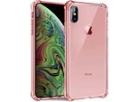 Smartphonica Iphone Xs Max Custodia In Silicone Antiurto Trasparente Con Paraurti - Rosso