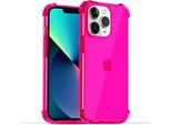 Smartphonica Iphone 11 Pro Max Custodia In Silicone Antiurto Trasparente Con Paracolpi - Rosa Neon