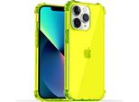 Smartphonica Iphone 11 Pro Max Custodia In Silicone Antiurto Trasparente Con Paraurti - Giallo Neon