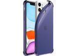 Smartphonica Iphone 11 Custodia In Silicone Antiurto Trasparente Con Paraurti - Blu Scuro