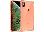 Smartphonica Iphone Xs Max Custodia In Silicone Antiurto Trasparente Con Paraurti - Arancione