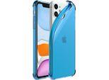 Smartphonica Iphone 11 Custodia In Silicone Antiurto Trasparente Con Paraurti - Blu