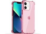 Smartphonica Iphone 12 Mini Custodia In Silicone Antiurto Trasparente Con Paraurti - Rosa Chiaro