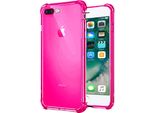 Smartphonica Iphone 7/8 Plus Custodia In Silicone Antiurto Trasparente Con Paracolpi - Rosa Neon