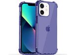 Smartphonica Iphone 12 Mini Custodia In Silicone Antiurto Trasparente Con Paraurti - Blu Scuro