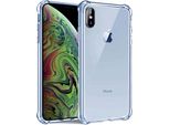 Smartphonica Iphone Xs Max Custodia In Silicone Trasparente Antiurto Con Paraurti - Blu