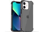 Smartphonica Iphone 12 Mini Custodia In Silicone Antiurto Trasparente Con Paraurti - Nero