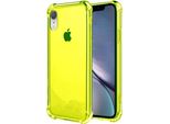 Smartphonica Iphone Xr Custodia In Silicone Antiurto Trasparente Con Paraurti - Giallo Neon