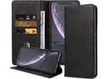 Smartphonica Iphone Xr Custodia In Ecopelle Con Chiusura Magnetica E Porta Carte A Libro - Nero