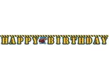 Creative Party - Brief - Striscione Assemblato "Under Construction"", Happy Birthday SG29456 (Taglia Unica) (Giallo/Nero/Rosso)"