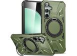 Per Samsung Galaxy A15 Magsafe Shock Magnet Ring Protettivo Copertura Del Telefono Cellulare Caso Verde Scuro