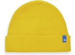 Scotch & Soda Beanie Berretto Blend Rib-Knit Beanie Spotlight Giallo