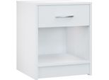 Casaria® Comodino Camera Da Letto 50X40X35Cm Comodini Con Cassetto Ripiano Tavolino Da Notte Comò Da Letto Comodini Tavolino Con Cassetto Bianco