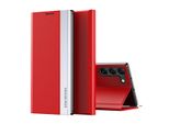 Custodia Per Samsung Galaxy S25+ Custodia Magnetica In Finto Cuoio Con Funzione Stand Rosso