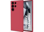 Custodia Per Samsung Galaxy S24 Ultra Soft Liquid Silicone, Custodia In Gomma Antiurto Rossa