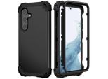 Custodia Per Samsung Galaxy S24 Hybrid 3In1 Pc E Tpu Antiurto, Custodia Resistente Nera