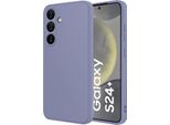 Custodia Per Samsung Galaxy S24+ Morbido Silicone Liquido, Custodia In Gomma Antiurto Grigio