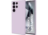 Custodia Per Samsung Galaxy S24 In Silicone Liquido Ultra Morbido, Custodia In Gomma Antiurto Viola