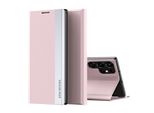 Custodia Galaxy S22 Ultra 5G, Custodia In Finto Cuoio Magnetic Flip Stand Per Samsung Galaxy S22 Ultra 5G Rosa