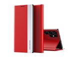 Custodia Galaxy S22 Ultra 5G, Custodia Magnetica In Finto Cuoio Con Funzione Stand Per Samsung Galaxy S22 Ultra 5G Rosso