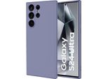 Custodia Per Samsung Galaxy S24 Ultra Soft Liquid Silicone, Custodia In Gomma Antiurto Grigio