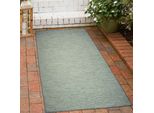 Tappeto Per Interni Ed Esterni Screziato In Sisal Utilizzabile Su Entrambi I Lati In Blu Beige Dimensioni - 80 X 150 Cm