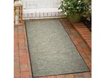 Tappeto Per Interni Ed Esterni Screziato In Sisal Utilizzabile Su Entrambi I Lati In Antracite Dimensioni - 60 X 100 Cm