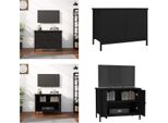 Mobile Tv Vidaxl Con Ante Nere 60X35X45 Cm In Legno - Mobile Tv - Mobile Tv - Mobile Tv - Supporto Tv