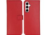 Samsung Galaxy A55 Cover - Vera Pelle - Selencia Flip Flap - Rosso