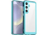 Custodia Per Samsung Galaxy S25 Fe Trasparente, Antiurto Tpu Silicone Custodia Protettiva Blu Cielo