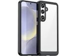 Custodia Per Samsung Galaxy S25 Fe Trasparente, Protettiva In Silicone Tpu Antiurto Nero