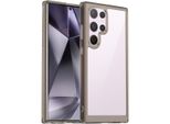 Custodia Per Samsung Galaxy S25 Ultra Trasparente, Custodia Protettiva In Silicone Tpu Antiurto Grigio Titanio
