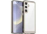Custodia Per Samsung Galaxy S25 Fe Trasparente, Antiurto Tpu Silicone Custodia Protettiva Grigio Titanio