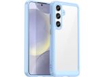 Custodia Per Samsung Galaxy S25 Fe Trasparente, Antiurto Tpu Silicone Protettivo Blu