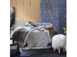 The Living Store Tappeto In Vera Pelle Bovina Marrone E Bianca 150X170 Cm