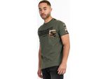 T-Shirt Uomo Regular Fit Huxter Olive/Black Xl Lonsdale