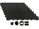 Canale Di Drenaggio Altezza 60 Mm Plastica 8 M, Griglia Longitudinale, Nero