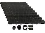 Canale Di Drenaggio Altezza 60 Mm Plastica 10 M, Griglia Longitudinale, Nero