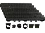 Canale Di Drenaggio Altezza 115 Mm Plastica 6 M, Griglia Longitudinale, Nero