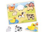 Viga Montessori 2In1 Puzzle In Legno Figure Della Fattoria