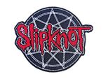 Slipknot - Tessuto - Toppa Da Stirare "Logo Over Nonogram"" - Poliestere RO10110 (Taglia Unica) (Blu/Rosso/Bianco)"