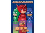 Pj Masks - Biglietto Di Compleanno "Nipote"" - Cartoncino SG29100 (Taglia Unica) (Rosso/Blu/Verde)"