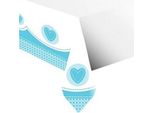 Creative Party - Tovaglia Per Festa, Plastica, Battesimo SG29074 (Taglia Unica) (Blu/Bianco)