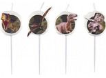 Amscan - Select Candles "Dinosaur Attack"" 4-Pack - Cera SG30856 (Taglia Unica) (Colorato)"