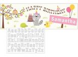 Creative Party - Striscione Con Adesivi "Happy Woodland"" - Plastica SG30374 (Taglia Unica) (Colorato)"
