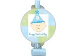 Amscan - Per Bambini - Rumoreggiatore, Primo Compleanno 8-Pack SG32085 (Taglia Unica) (Blu/Verde/Bianco)